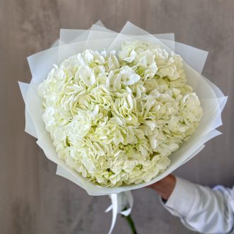 Букет из 3 белых гортензий Букет из 3 белых гортензий